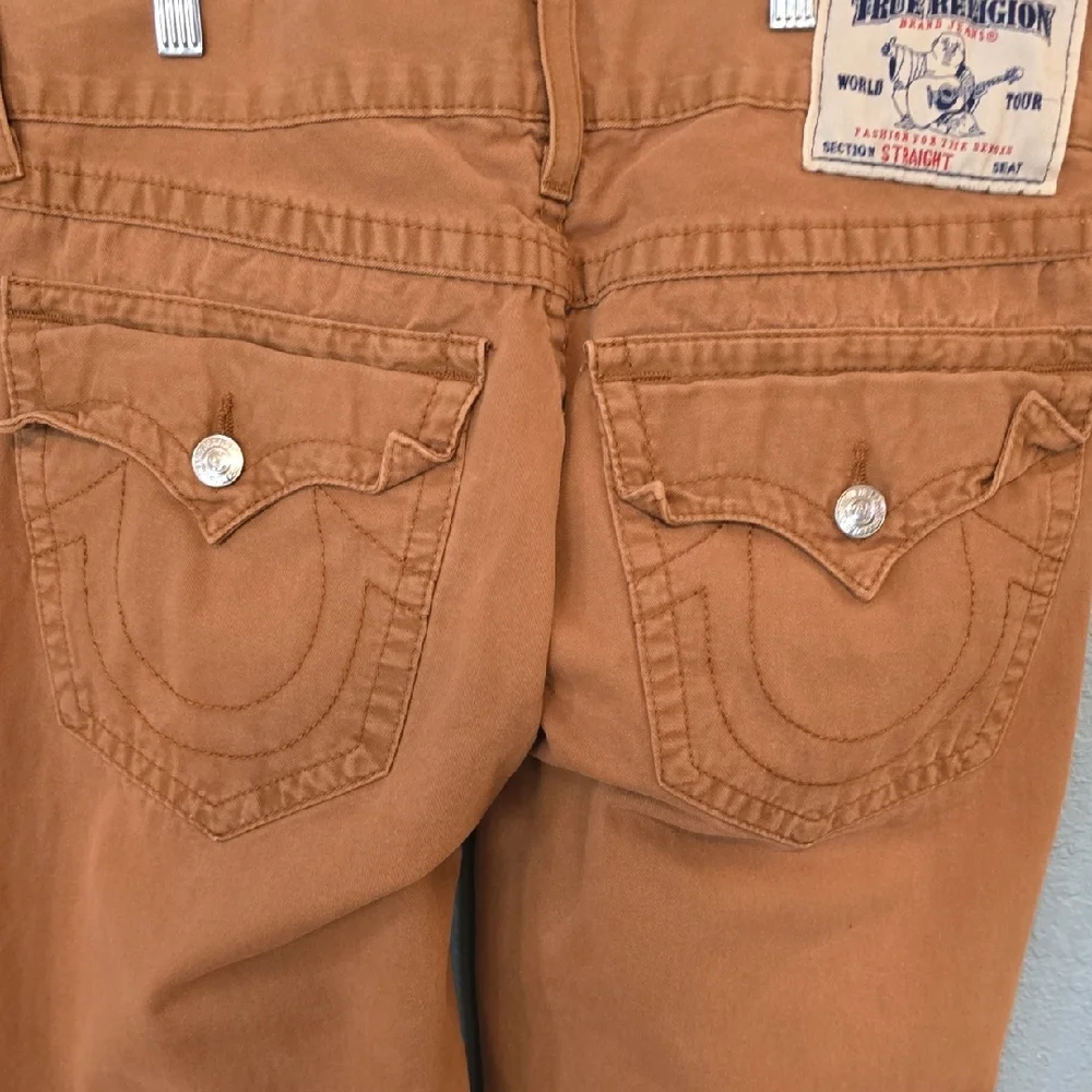 Men's True Religion Tan Straight-Leg Jeans